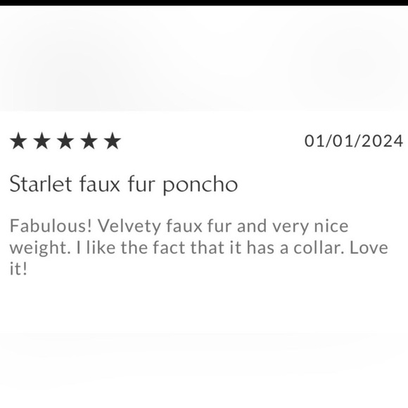 NWT Free People Starlett Faux Fur Poncho - one size - Picture 4 of 6